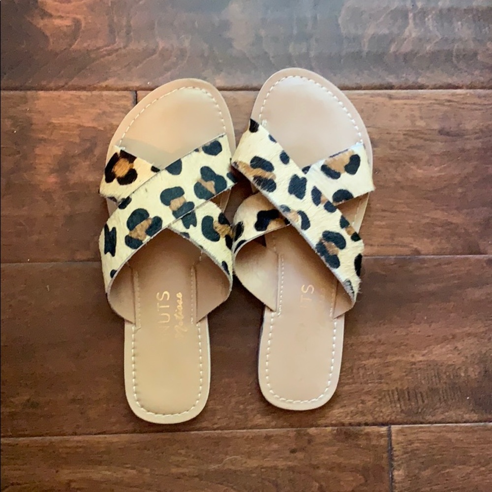 Coconuts X Matisse Leopard print slide sandals